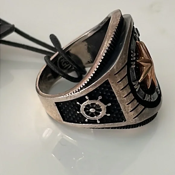 BLACK LABEL HERITAGE UNISEX STERLING SILVER RING - Picture 14 of 15